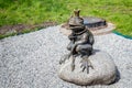KALININGRAD, RUSSIA - APRIL 24, 2017: Sculpture of the legendary Frog Princess in the children`s Yunost Park Youth Park.