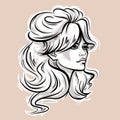 Brigitte Bardot portrait sketch illustration