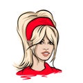 Brigitte Bardot portrait sketch illustration
