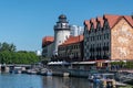 Kaliningrad, Russia - 06.18.2019 - Fish village, historical, ethnographic, trade and craft complex. East Prussian architectural