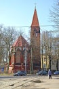 KALININGRAD, RUSSIA. Former Church of St. Adalbert 1932 spring day