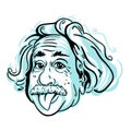 Albert Einstein portrait sketch. The theoretical physicist who developed the theory of