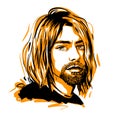 Kurt Donald Cobain February 20, 1967 April 5, 1994 an American singer, songwriter, and Royalty Free Stock Photo