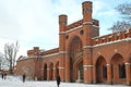 KALININGRAD, RUSSIA. View of the Rosgarten Gate on a winter day