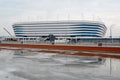 KALININGRAD, RUSSIA. Baltic Arena stadium for holding games of the FIFA World Cup of 2018 in winter day Royalty Free Stock Photo