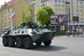 KALININGRAD, RUSSIA - MAY 09, 2015: An armored troop-carrier-82