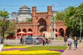 Kaliningrad, Russia - May 31, 2021: Fortification bastion tower Der Dohna turm. Now it's amber museum.