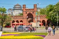 Kaliningrad, Russia - May 31, 2021: Fortification bastion tower Der Dohna turm. Now it's amber museum.