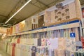 KALININGRAD, RUSSIA - MAY 27, 2015: Shop of finishing materials, department of sale of wall-paper