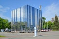 KALININGRAD, RUSSIA. View of the exhibition pavilion of the naval center `Cube of Water.` Museum of the World Ocean