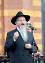 KALININGRAD, RUSSIA. The chief rabbi of Russia Berel Lazar speaks at the opening ceremony of the restored Konigsberg synagogue