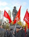 KALININGRAD, RUSSIA. A meeting of the Communist Party, dedicated to the 100th anniversary of the Great October socialist Revoluti