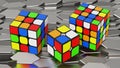 Three Rubiks cubes