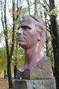 Bust of Yuri Gagarin in the Sculpture Park on Kanta Island in Kaliningrad