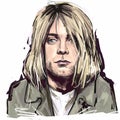 Kaliningrad, Russia 8 October 2020, Kurt Donald Cobain February 20, 1967 Ã¢â¬â April 5, 1994 was an American singer, songwriter. Royalty Free Stock Photo