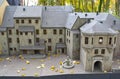 KALININGRAD, RUSSIA. A snippet of the Royal Kenigsberg Castle layout in South Park. History in Architecture Miniature Park