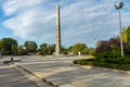 KALININGRAD, RUSSIA - SEPTEMBER 04,2019: Monument to 1200 guardsmen. The first memorial, perpetuating the feat of Soviet soldiers