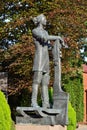 Kaliningrad, Russia - september 30, 2020: Monument to Peter the Great, Emperor Of Russia, on the island of Kant next to the