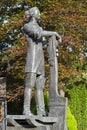 Kaliningrad, Russia - september 30, 2020: Monument to Peter the Great, Emperor Of Russia, on the island of Kant next to the