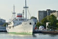 Kaliningrad, Russia - September 30, 2020: the Vityaz research vessel stands on the roadstead of the world ocean Museum