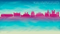 Kaliningrad Russia Skyline City Vector Silhouette. Broken Glass Abstract Geometric Dynamic Textured. Banner Background. Colorful S