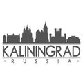 Kaliningrad Russia Skyline Silhouette Design City Vector Art Famous Buildings.