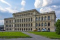 Kaliningrad, the southern facade of the historic building of the former Konigsberg Stock Exchange Royalty Free Stock Photo