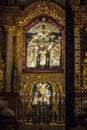 Kalisz, Poland, November 16, 2021: Evening adoration of the Blessed Sacrament in the Chapel of St. Joseph, the National Shrine of