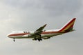 Kalitta Air Boeing 747-4R7F Landing At Tan Son Nhat International Airport, Vietnam. Royalty Free Stock Photo