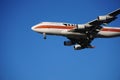 Kalitta Air Boeing 747 on Approach to ORD Royalty Free Stock Photo