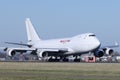 Kalitta Air landing on Schiphol Amsterdam Airport Royalty Free Stock Photo