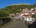 The Kaljaja Fortress at the hilltop as seen from Lumbardhi River, Prizren, Kosovo Royalty Free Stock Photo