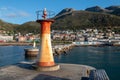 Kalk harbor lightstation in False Bay in Capetown South Africa Royalty Free Stock Photo