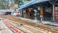 The Kalka Shimla toy train at Shimla railway station