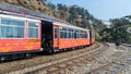 The Kalka Shimla toy train at Shimla railway station