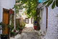 Kalkan, Turkey - November, 4, 2020: Cosy little street in Kalkan Town of Turkey.