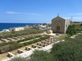 KALKARA, MALTA - Apr 16, 2014: Cholera victims cemetery next to old chapel in Malta