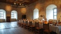 Dining room in Kalmar slott castle in Sweden Royalty Free Stock Photo