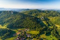 Kalnik mountain landscape aerial view Royalty Free Stock Photo