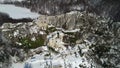 Kalnik mountain winter aerial footage