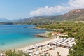 Kalogria beach of the village Stoupa in Mani, Greece Royalty Free Stock Photo