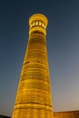 Kalon or Kalyan Minaret in Po-i-Kalyan mosque complex in Bukhara, Uzbekistan Royalty Free Stock Photo