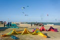 Kalpitiya, Sri Lanka - 9th January 2020 : Kite surfing in Kalpitiya, Sri Lanka