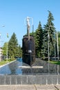 Kaluga Region, Obninsk, Russia June 25, 2013: Monument to the pioneer of the nuclear submarine fleet