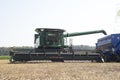 KALUGA, RUSSIA- JUNE 06, 2018: Agricultural machines Harvester machine to harvest wheat field working. Combine agriculture Royalty Free Stock Photo