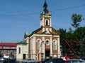 KALWARIA ZEBRZYDOWSKA Church in the city center [rynek]in Kalwaria Zebrzydowska