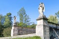 KALWARIA ZEBRZYDOWSKA, POLAND - SEPTEMBER 05, 2019: The Angel`s Bridge over the Cedron river Royalty Free Stock Photo