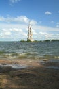 Kalyazin flooded Bell Tower on Volga River in Russia