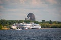 Motor ships and radio telescope