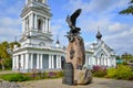 Ascension Church with a historic memorial in Kalyazin